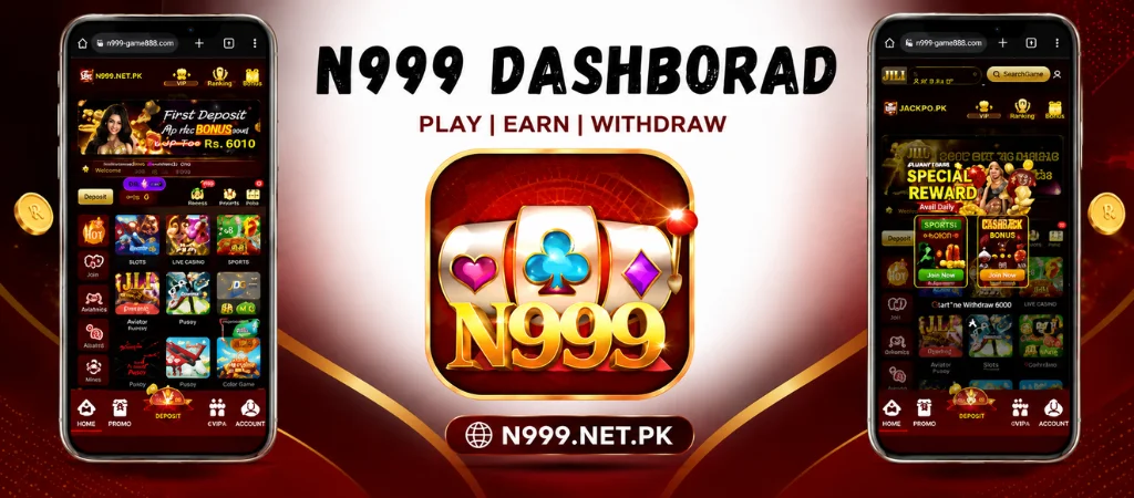 N999 Dashborad look n999.net.pk